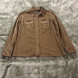 Brown Lucky Brand Button Up Shirt